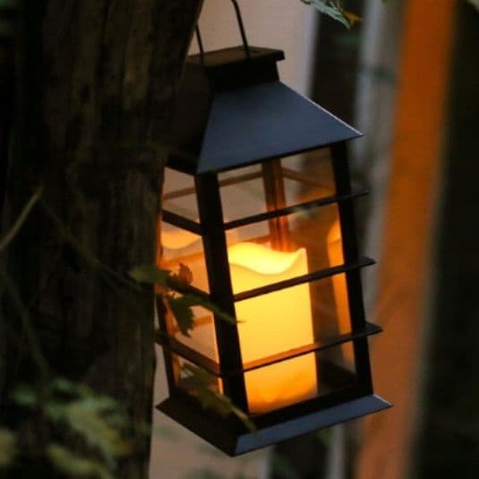 ランタン 和風灯籠型太陽光充電式屋外装飾ランタン