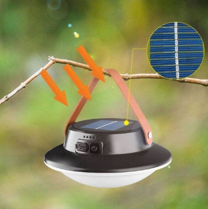 ランタン 太陽光充電式携帯用ランタン取っ手付き