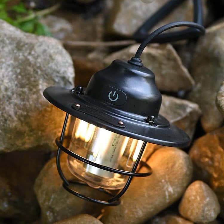 ランタン 復古調吊り下げ式小型充電ランタン